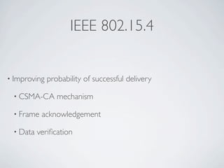 Wireless Communication And Mobile Network - ZigBee
