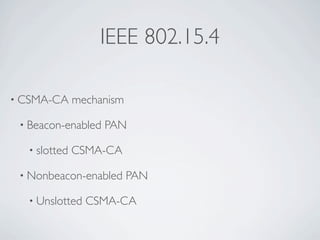 Wireless Communication And Mobile Network - ZigBee