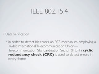 Wireless Communication And Mobile Network - ZigBee