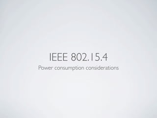 Wireless Communication And Mobile Network - ZigBee
