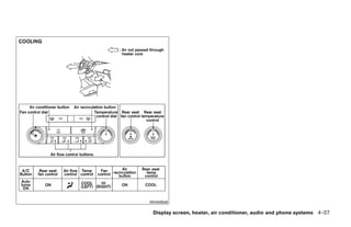 WHA0648

 Display screen, heater, air conditioner, audio and phone systems 4-37




            ੬ REVIEW COPY—2008 Quest (van)
            Owners Manual—USA_English (nna)
            06/29/07—debbie ੭
 