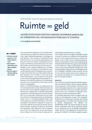2008 - Ruimte is geld - Property NL magazine september