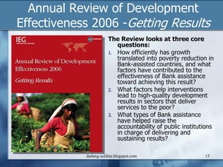 Bibliography for Evaluation of Development Performance | PDF