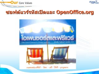 ซอฟต์แวร์รหัสเปิดและ  OpenOffice.org การบินไทย วันที่  21 – 22  มกราคม  2551 