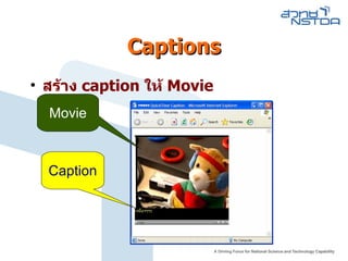 Captions สร้าง  caption  ให้  Movie Movie Caption 