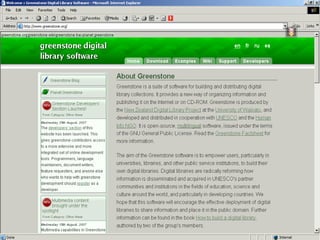 Greenstone : Overview 