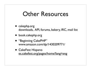 An Introduction to CakePHP