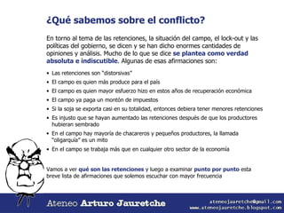 Las retenciones a las exportaciones y el conflicto del "Campo" | PPT
