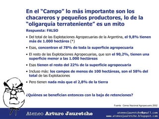 Las retenciones a las exportaciones y el conflicto del "Campo" | PPT