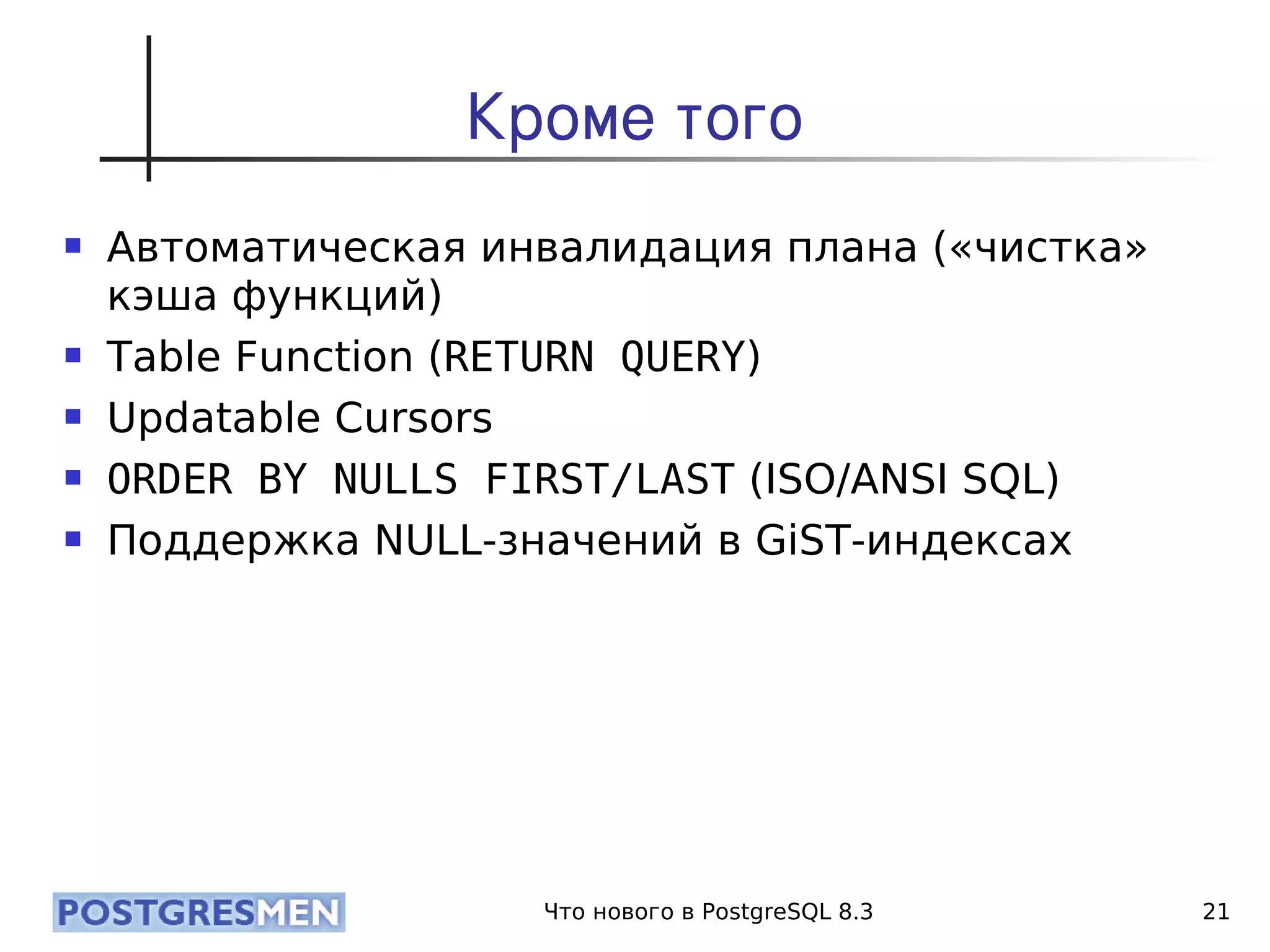 20080424 Cdb2008 Postgresql8.3 Samokhvalov
