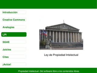 Propiedad intelectual. Del software libre a los contenidos libres