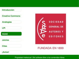 Propiedad intelectual. Del software libre a los contenidos libres