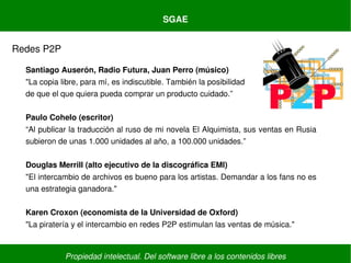 Propiedad intelectual. Del software libre a los contenidos libres
