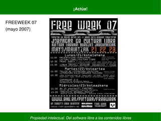 Propiedad intelectual. Del software libre a los contenidos libres