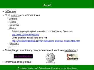Propiedad intelectual. Del software libre a los contenidos libres
