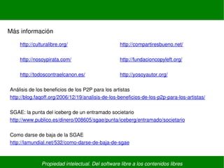 Propiedad intelectual. Del software libre a los contenidos libres