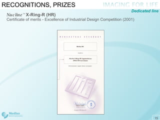 RECOGNITIONS, PRIZES Nucline ™   X-Ring-R (HR) Certificate of merits  -  Excellence of Industrial Design Competition ( 2001 ) Dedicated line 