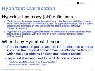 A little REST and Relaxation