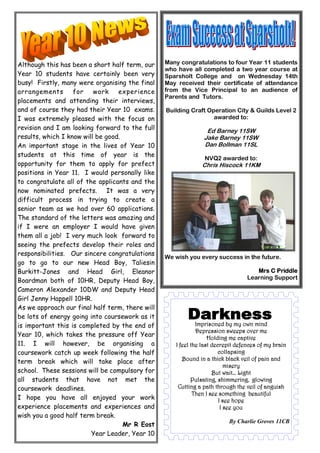 May 2008 School Newsletter