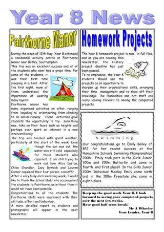 May 2008 School Newsletter