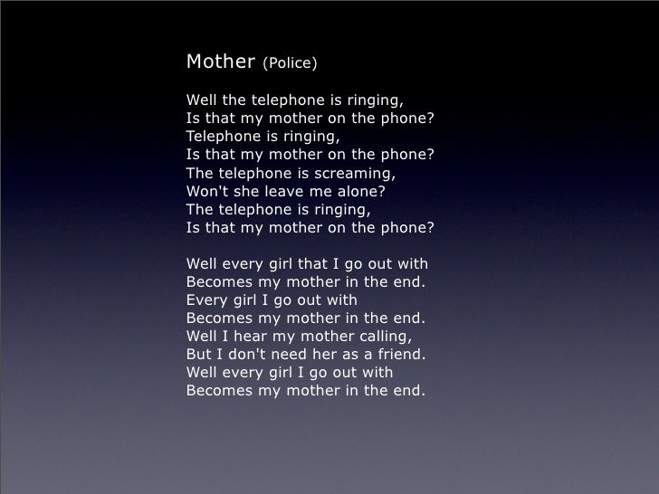 Mother Well The Telephone Is Ringing Mother Well The Telephone Is Ringing
