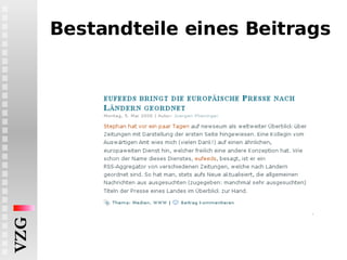 Bestandteile eines Beitrags 