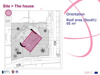 Site > The house Orientation Roof area (South): 95 m 2 