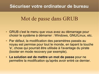 Securiser Votre Systeme Gnu Linux