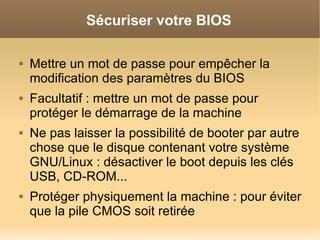 Securiser Votre Systeme Gnu Linux