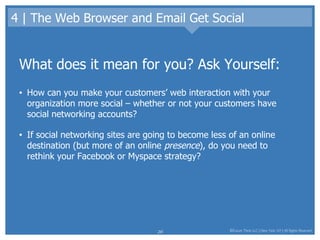 4 | The Web Browser and Email Get Social <ul><li>What does it mean for you? Ask Yourself: </li></ul><ul><li>How can you ma...