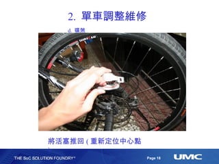 2.  單車調整維修 d.  碟煞 將活塞推回 ( 重新定位中心點 ) 