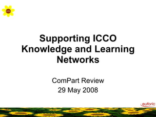 Supporting ICCO Knowledge and Learning Networks ComPart Review 29 May 2008 