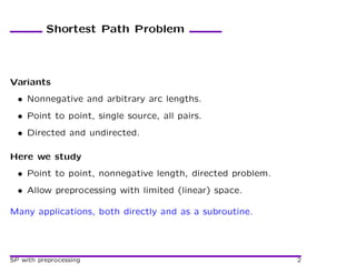 Andrew Goldberg. An Efficient Point-to–Point Shortest Path Algorithm | PDF