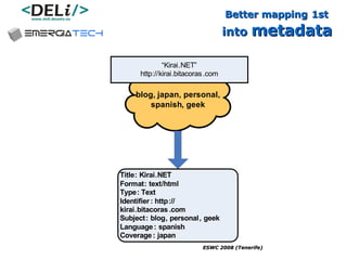 Better mapping   1st    into  metadata 