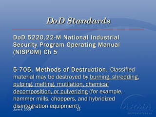 2008.06.04.Records Destruction Methods | PPT