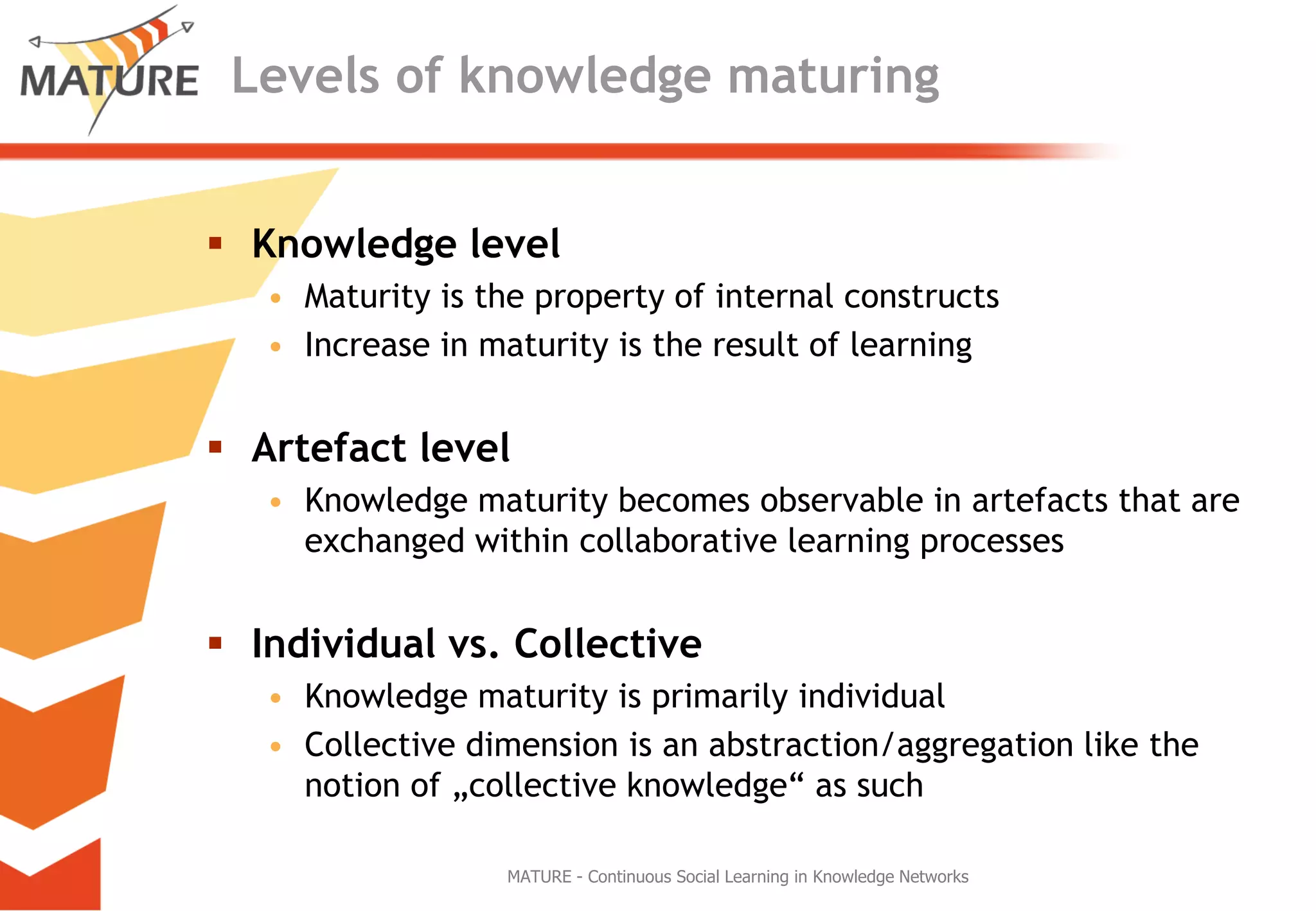 Knowledge Maturing - a different perspective on learning
