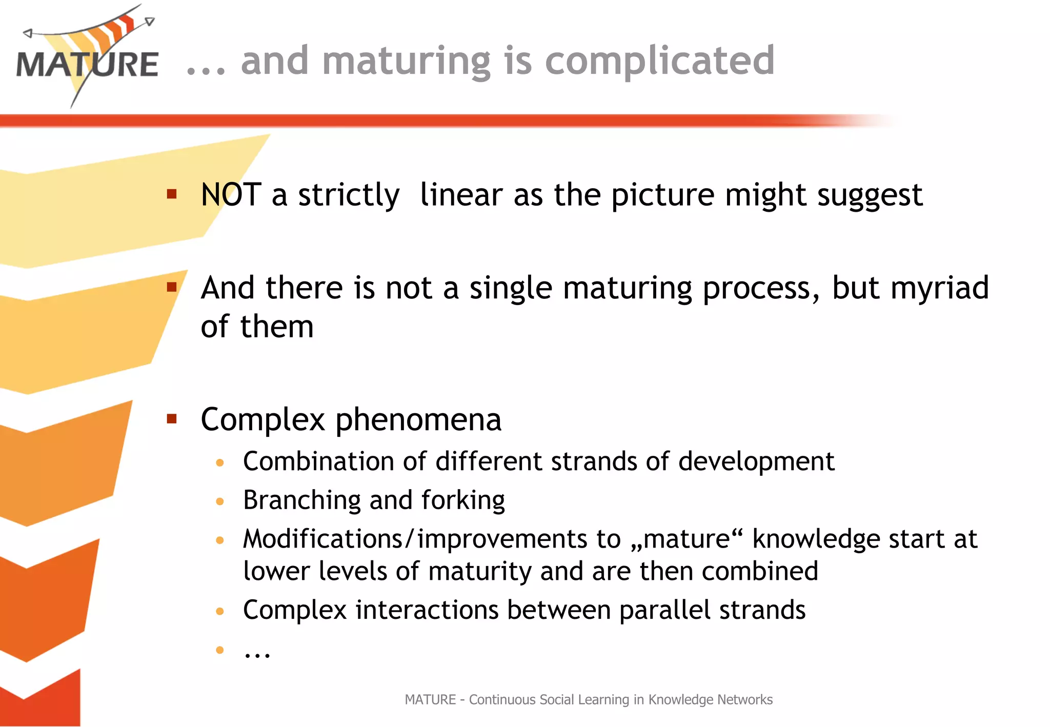 Knowledge Maturing - a different perspective on learning
