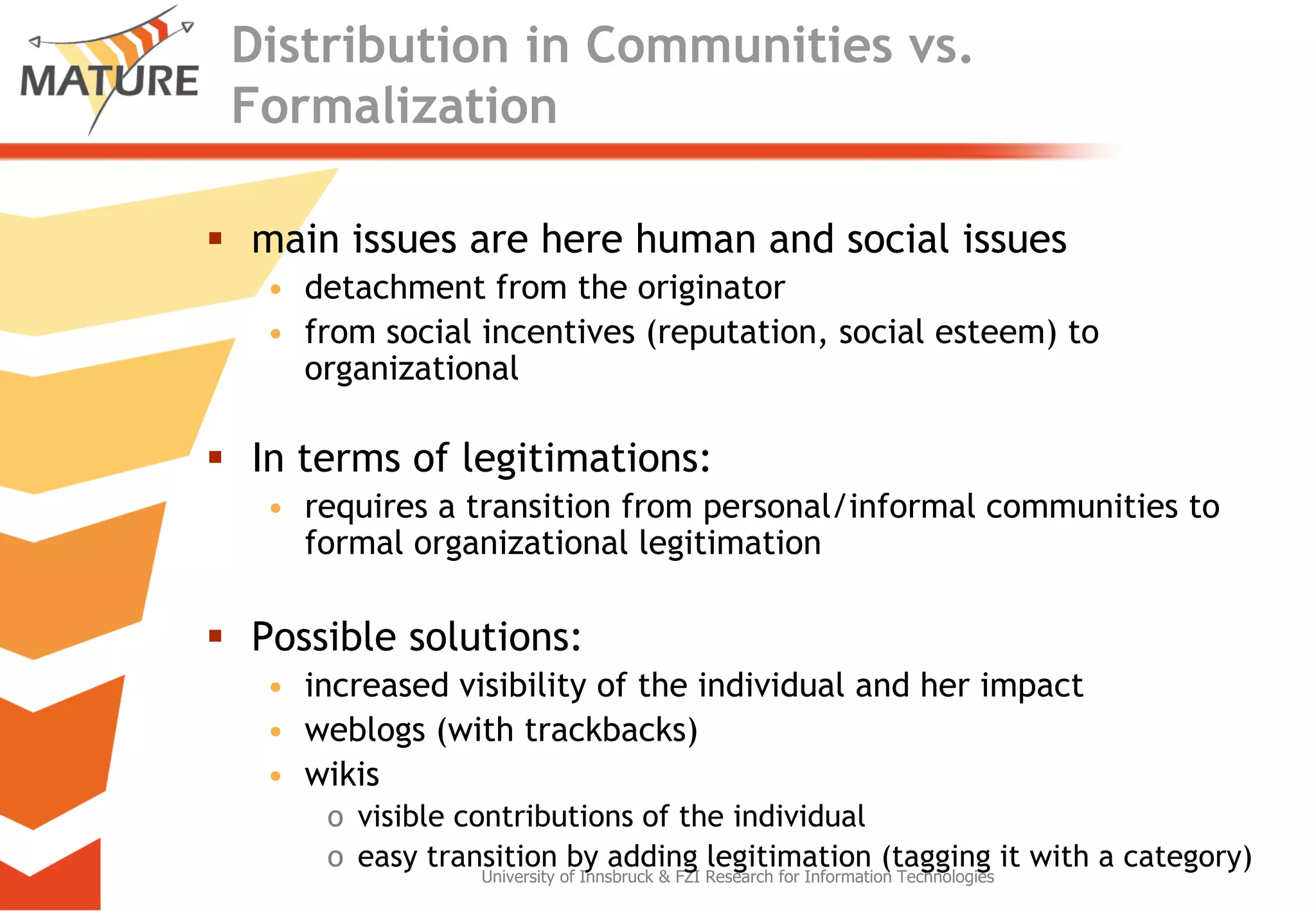 Knowledge Maturing - a different perspective on learning