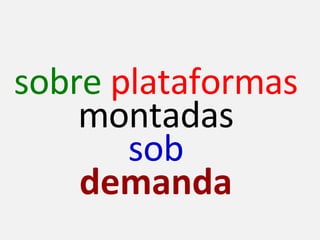 sobre   plataformas montadas sob demanda 