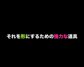 それを形にするための強力な道具
 