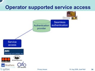 Privacy issues in network environments
