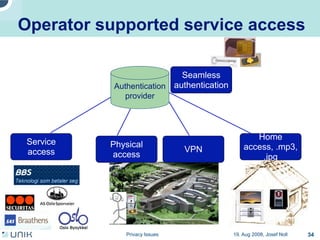Privacy issues in network environments