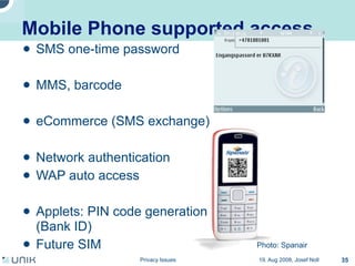 Privacy issues in network environments