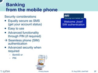 Privacy issues in network environments