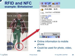Privacy issues in network environments