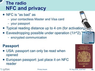 Privacy issues in network environments