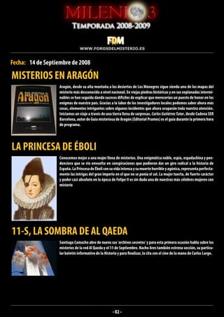 Milenio 3 Septiembre 2008