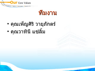 ทีมงาน คุณเพ็ญศิริ วายุภักตร์ คุณวาทินี แซ่ลิ้ม  