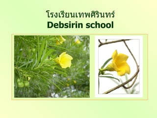 โรงเรียนเทพศิรินทร์ Debsirin school 