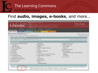 Find  audio, images, e-books , and more… 